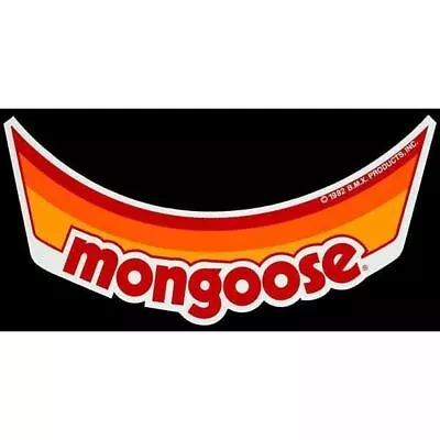 Mongoose - Helmet Visor Decal - Orange - Old School Bmx • $17.94