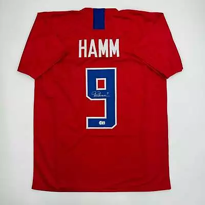 Autographed/Signed Mia Hamm Red Team USA United States World Cup Jersey BAS COA • $179.99