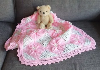 ***Hand Knitted Baby Blanket*** • £12.99