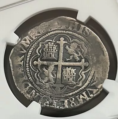 (1572-89)M Mexico 4 Reales SANTIAGO NGC VF 35 Shipwreckcoins • $2000