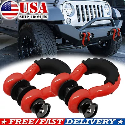 3/4  D-Ring Shackle Towing Bow Buckle 4.75t For JEEP SUV Truck OffRoad Universal • $26.99