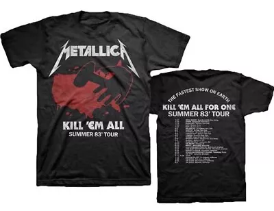 New Authentic Metallica Kill Em All For One 1983 Tour Band T-Shirt Badhabitmerch • $25.89