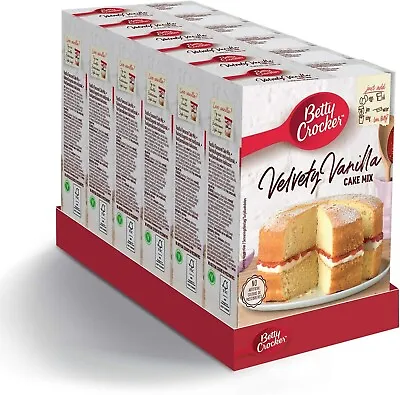 Betty Crocker Velvety Vanilla Cake Mix 425g (Pack Of 6) • £23.02