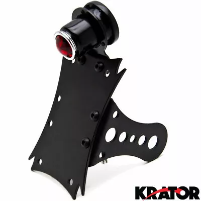 Black Horizontal / Vertical License Plate Relocator Holder Bracket Mount Light • $30.99