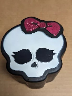 Monster High Coin Bank 1st Generation Black Pink Bow Mattel Good Condition Nice! • $45.38