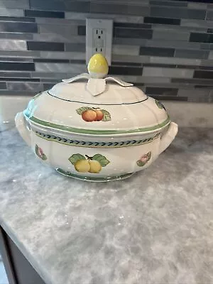 Villeroy & Boch FRENCH GARDEN FLEURENCE Oval W Lid Tureen Veg  Serving Bowl Mint • $225