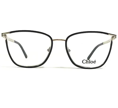 Chloe Eyeglasses Frames CE2129 752 Black Silver Square Semi Rim 51-18-140 • $79.99