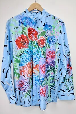 Christopher Kane Oversized Floral Painted Shirt Size Medium RRP £645 • $157.87
