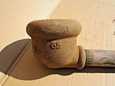 Antique #56 Cast Iron Hand Well Pump Water Diverter Cup With 36 1/4  Pipe • $60