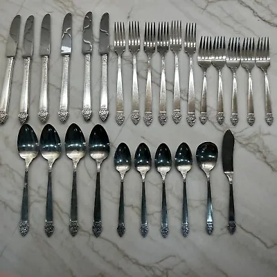 27 Pc Vintage King Cedric Oneida Community Plate Silverware Flatware Set~1933 • $39.99