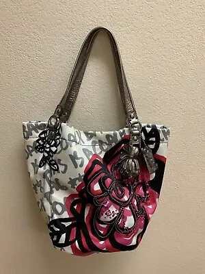 COACH POPPY Graffiti Bella GLam Large Tote Sequin 14735 “This Is A Coach Bag” • $249.99