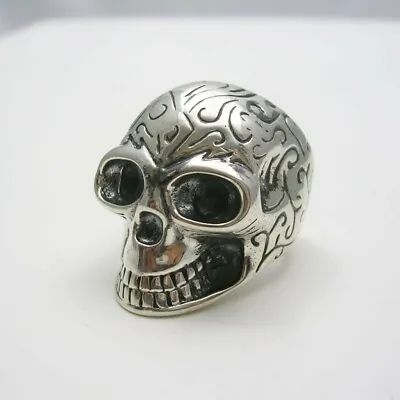 Mexican Sterling Silver Skull Ring. Artisan Dia De Los Muertos Taxco Piece • $112