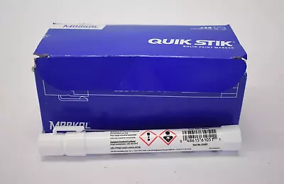 Lot Of 12 Markal Quik Stik Solid Paint Markers All Purpose White 61051 • $46.99