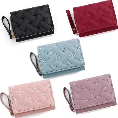 Ladies Short Small Money Purse Wallet Women Leather Folding Coin Card Holder UK • £6.99