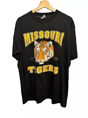 Vintage 90s Missouri Tigers T-Shirt Mens L 1993 Tiger Graphic  University Rare  • $30