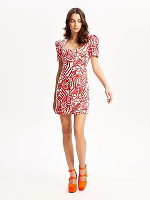 Bnwt Alice Mccall Salsa Red Daisy Daze Mini Dress - Size 12 Au/8 Us (rrp $499) • $220