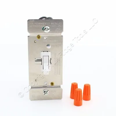 Eaton White Toggle Dimmer Switch Incandescent Single Pole Non-Preset TI061-W-K-L • $8.54