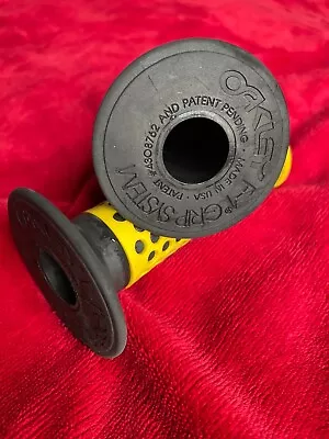 OLD SCHOOL BMX OAKLEY F-1 GRIP SYSTEM - BLACK / YELLOW ORIGINAL 1980s GRIPS • $200