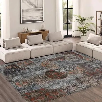 Washable Rug 8x10 Area Rugs For Living Room Soft Large Area Rug 8' X 10' Red • $204.14