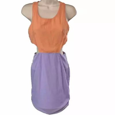 HONEY PUNCH Maxi Dress Women’s Small Cut Out Color Block Summer Beach • $16.14