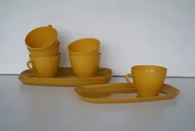 Vintage Retro Tea Cups And Saucers Sandwich Biscuit Caravan Camping X 6 • $35