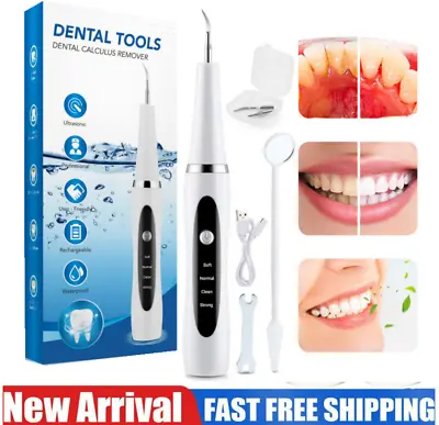 $17.45 • Buy Electric Ultrasonic Teeth Cleaner Dental Tartar Plaque Remover Tooth Scrubber US