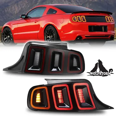 Red Sequential LED Tail Lights Replacement For 2010 2011 2013 2014 Ford Mustang • $264.49