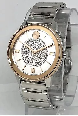 Brand New Movado Bold Women’s Crystal Dial Rose Gold 32mm Watch 3600773 • $299