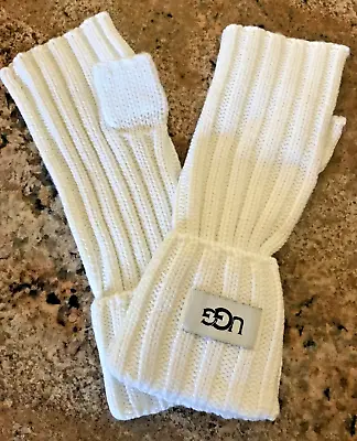 NWT Authentic UGG Women's Fingerless Knit Gloves Ivory One Size • $25