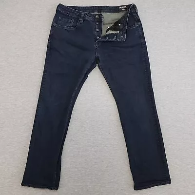 Buffalo David Bitton Evan-X Slim Straight Stretch Men's 38x30* Button Fly Jeans • $19.99