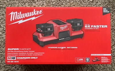 Milwaukee M18 18V Dual Battery Bay Simultaneous Super Charger FORGE 48-59-1815 • $169