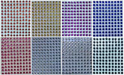 £1.75 • Buy 3mm 4mm Self Adhesive Diamante Stick On Crystals Sticky Rhinestone Gems Diamonte