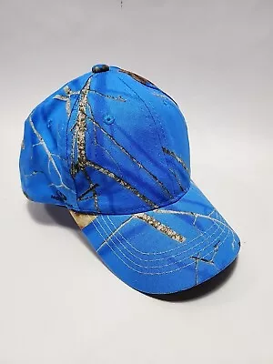 Realtree Mossy Oak Break Up Camo Camouflage Baseball Hat Blue Pattern One Size • $9.99