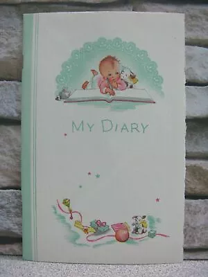 Vtg 1936 Baby Record Booklet Card My Diary Book Gender Neutral New Old Stock • $17.95