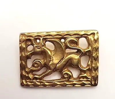 Winged Horse Pegasus  Gold Tone Pin Brooch Stamped MMA • $25