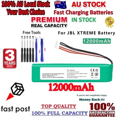 $48.80 • Buy 12000mah 37.0Wh Battery For JBL Xtreme1 Extreme Xtreme 1 GSP0931134 Track+tools