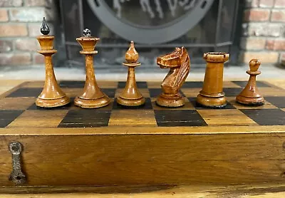 Rare Vintage Russian Chess Set Medium Size With Box/board. 1950s Era. • $120
