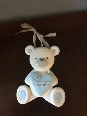 Baby Boy - Shaped Resin Teddy Memorial Grave Plaque Ornament Indoor • £14.25