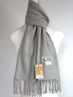 DG Men's Winter Scarf.Warm.Solid Gray Cashmere Feel*Soft*Unisex • $9.99