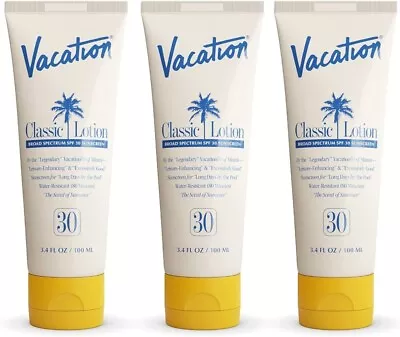 VACATION CLASSIC LOTION (SPF 30) SUNSCREEN-1oz Ea X 3 -Travel Size - NEW • $7.49