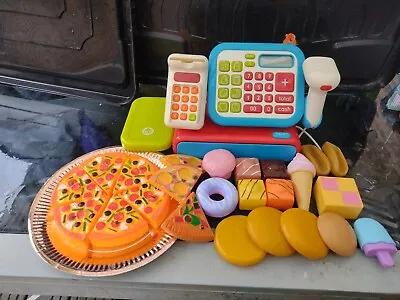 £8 • Buy Bright Cash Register Toy Supermarket Till & Play Food, No Working Sounds, Bakery