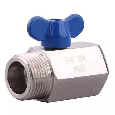 DERNORD Stainless Steel Mini Ball Valve NPT Thread 3/4  Female&Male • $17.17