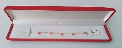 New Shop Stock 18ct Gold(750) Coral Bracelet+gift Box • £86.78