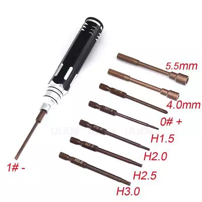 8 In 1 RC Tools Hex Screwdriver Tool H1.5 H2.0 H2.5 H3.0 For Car Quadcopter Heli • $8.93