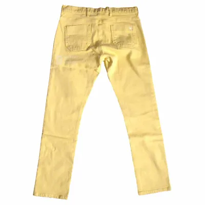 Mih Paris Cropped Slim Leg Jeans Yellow Bnwt Size 30 • $122.08