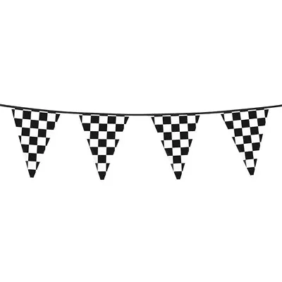 Racing Car Chequered Flag Formula One Party 6m Flag Bunting Flag! • £2.99