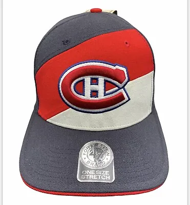 Montreal Canadiens NHL Hockey '47 Brand One Size Stretch Hat OSFA Striped Cap • $28.99