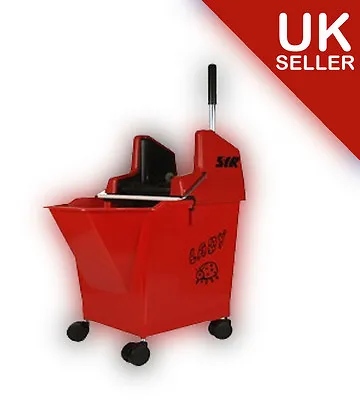 RED Kentucky Mop Bucket And Wringer SYR Ladybug With Portion Control 9 Litre • £43.95