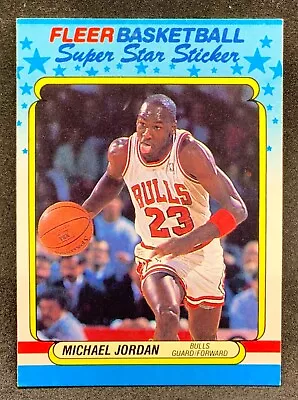 1988 Fleer Basketball MICHAEL JORDAN Chicago Bulls HOF Super Star Sticker SP #7 • $24.99