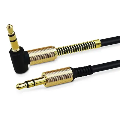 3.5mm AUX Cable Car Audio Stereo Headphone Jack Cord Right Angle Male To M • $2.69